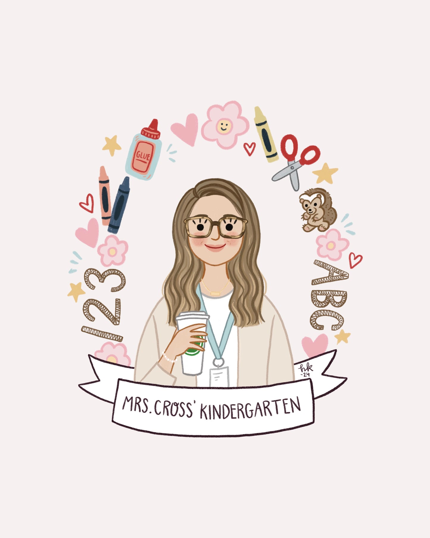Custom Teacher Gift Portrait