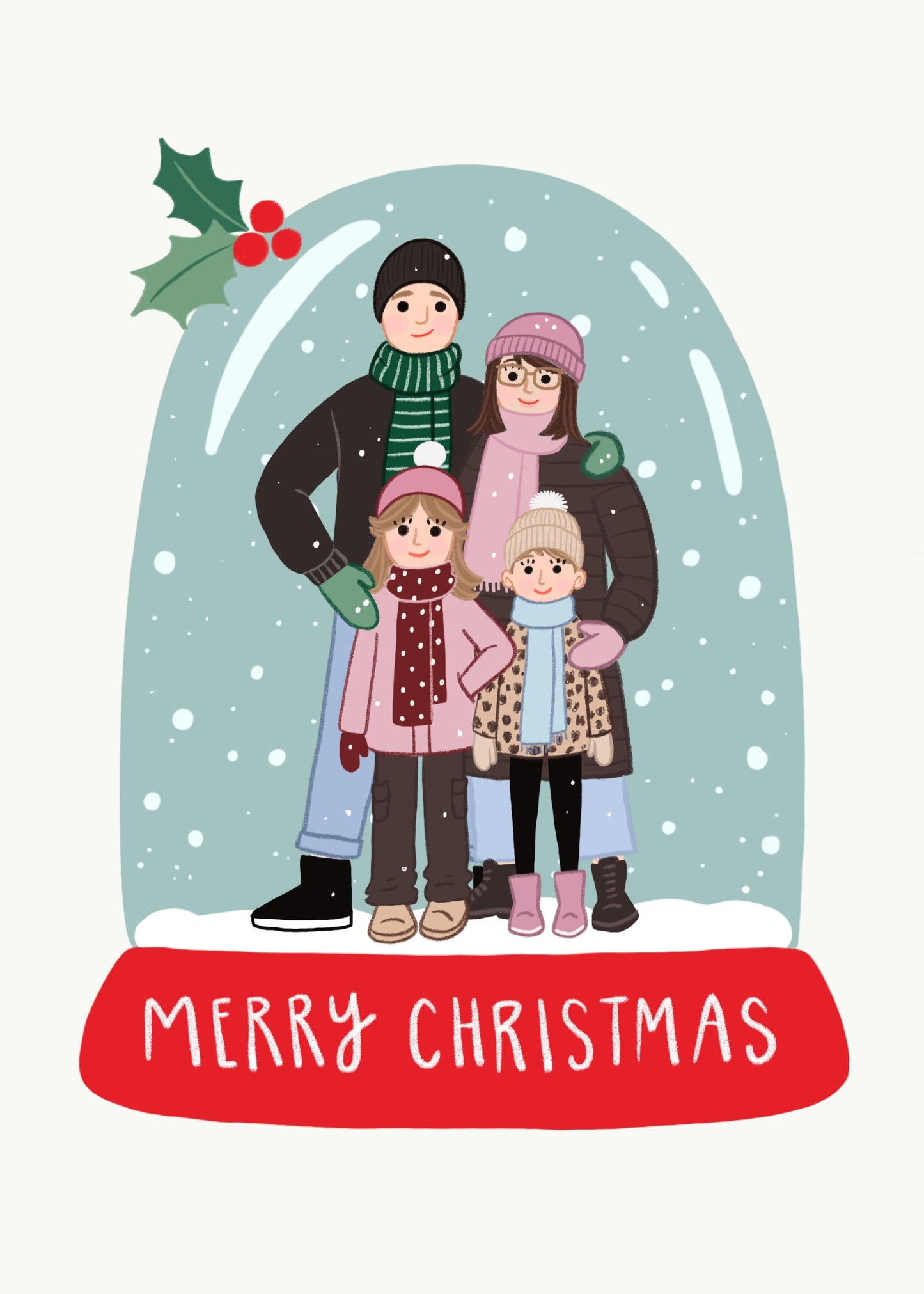 Custom Holiday Card Design-Digital Portrait
