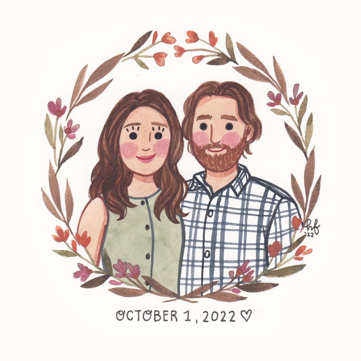 MINI Hand-painted Custom Portrait 5x7