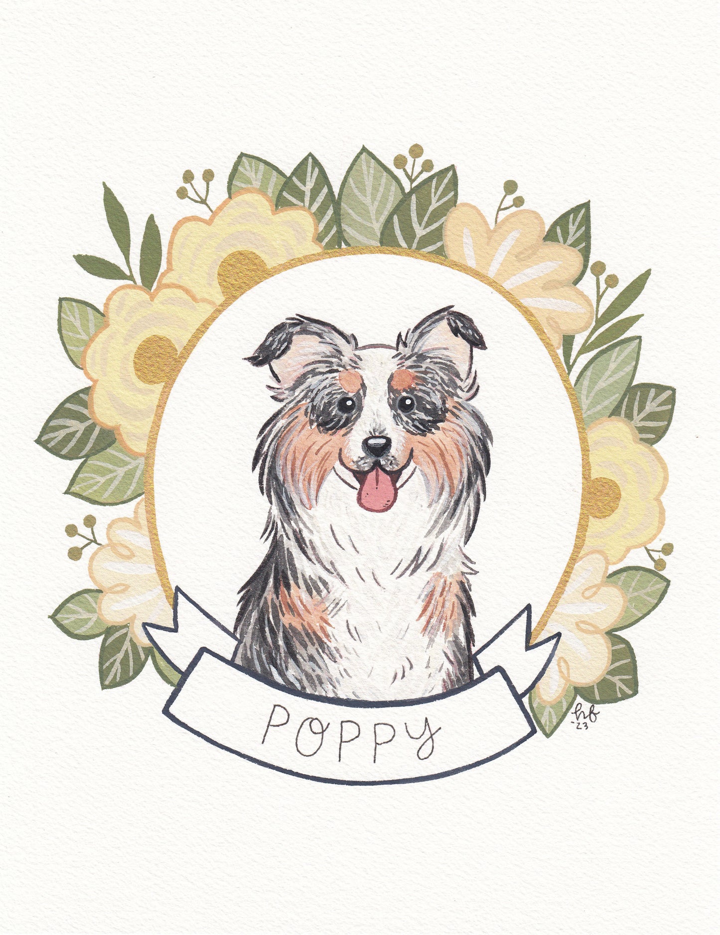 Hand-Painted Custom Pet Portrait 8x10