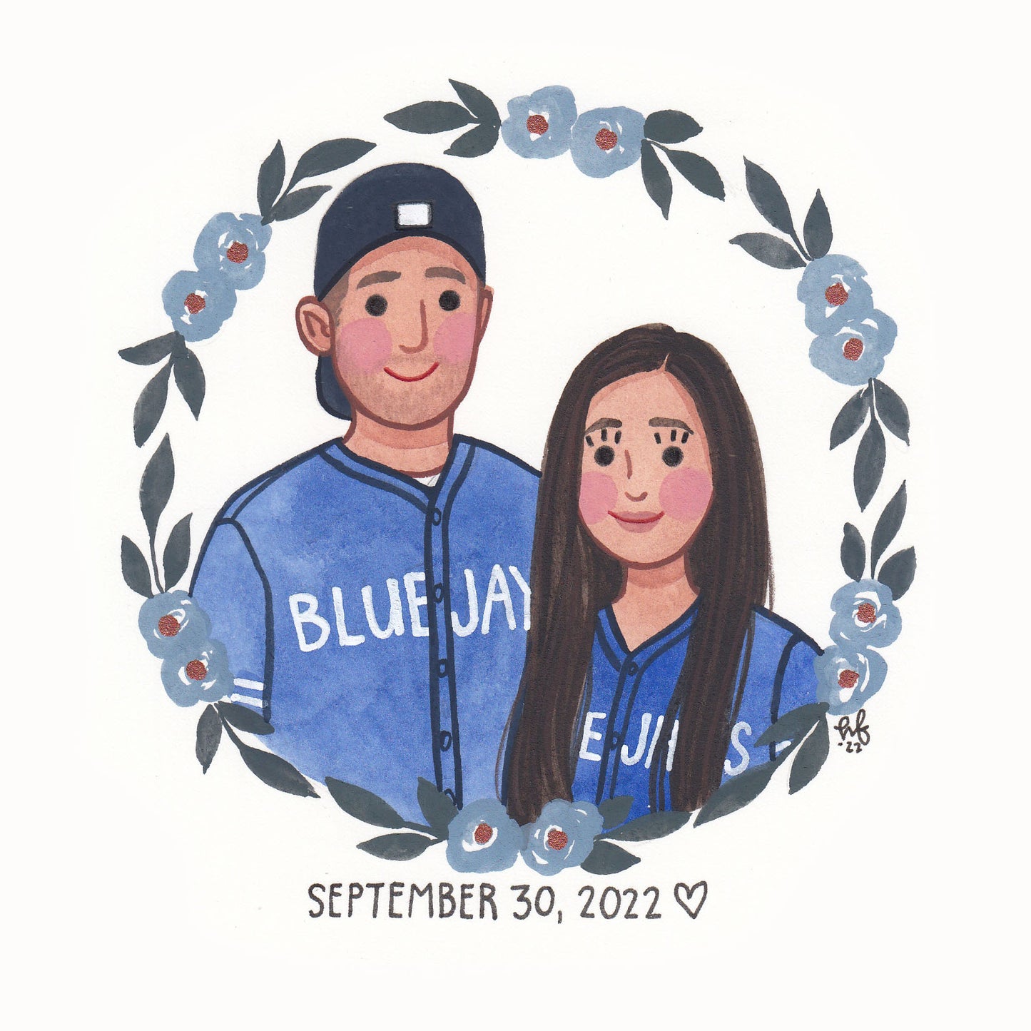 MINI Hand-painted Custom Portrait 5x7