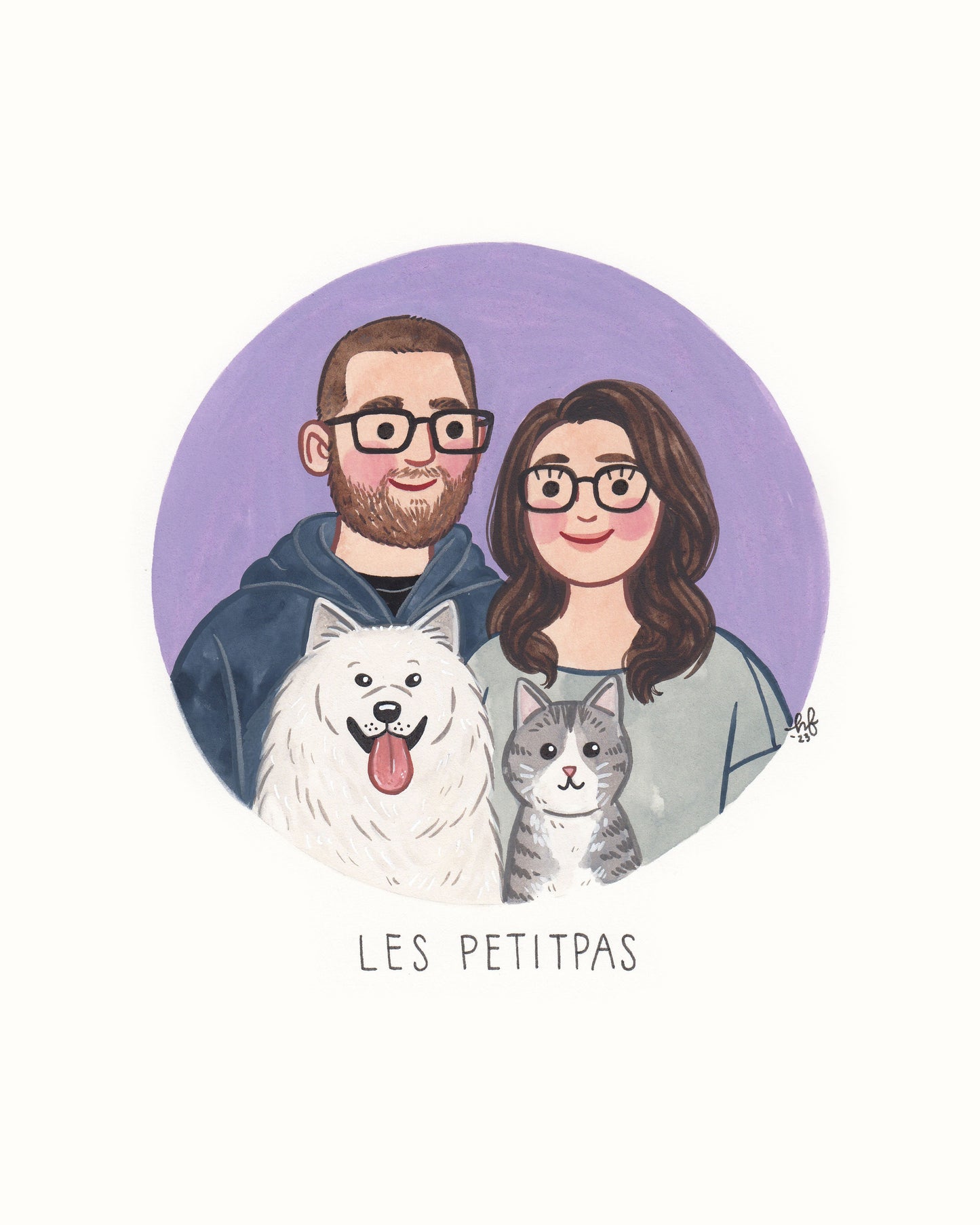 Hand-Painted Custom Portrait 8x10