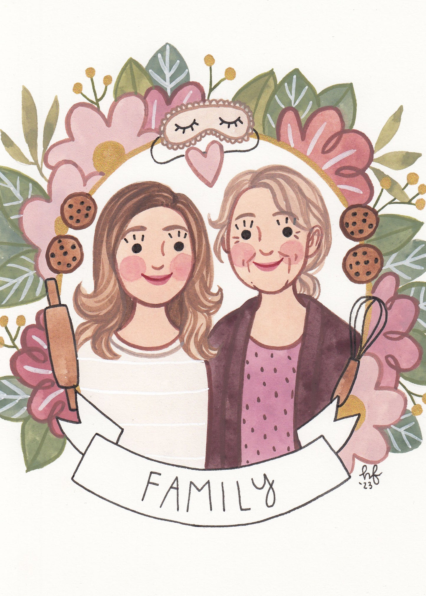 MINI Hand-painted Custom Portrait 5x7