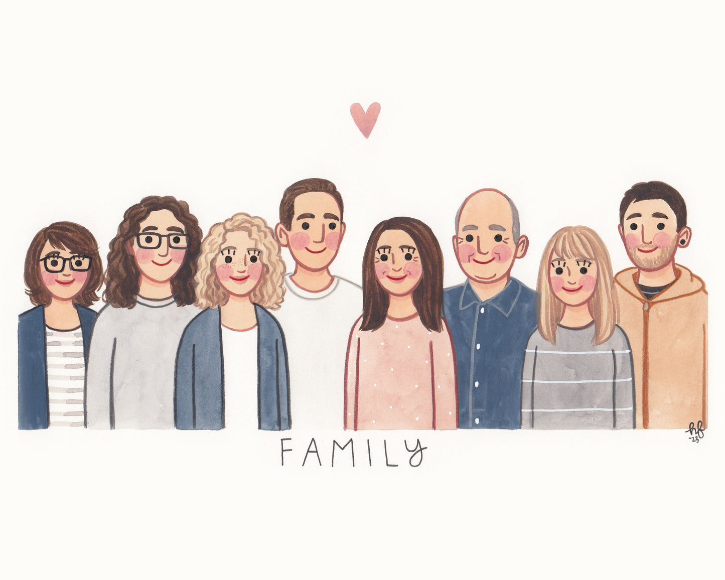 Hand-Painted Custom Portrait 8x10
