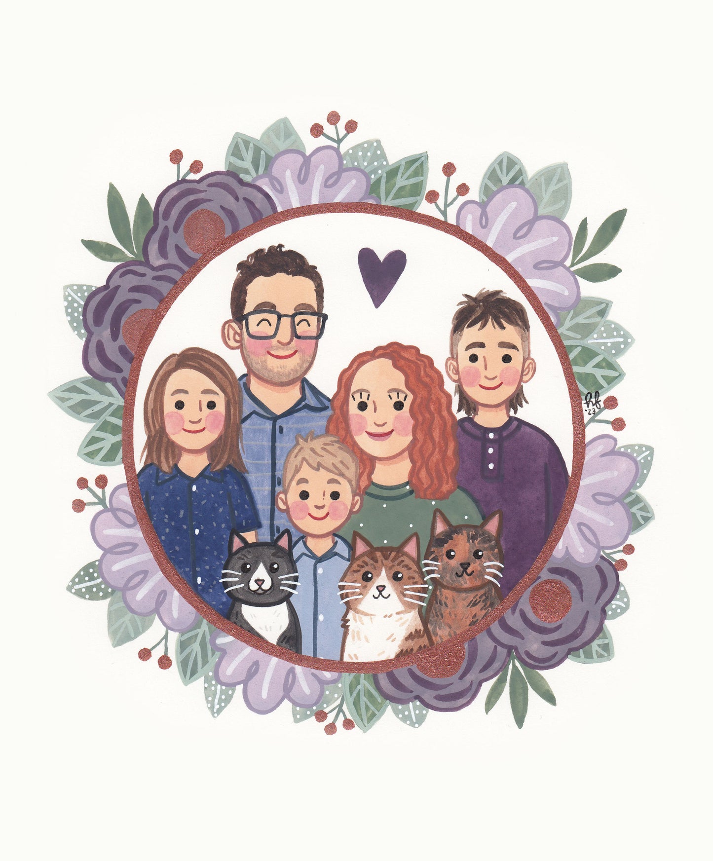 Hand-Painted Custom Portrait 8x10