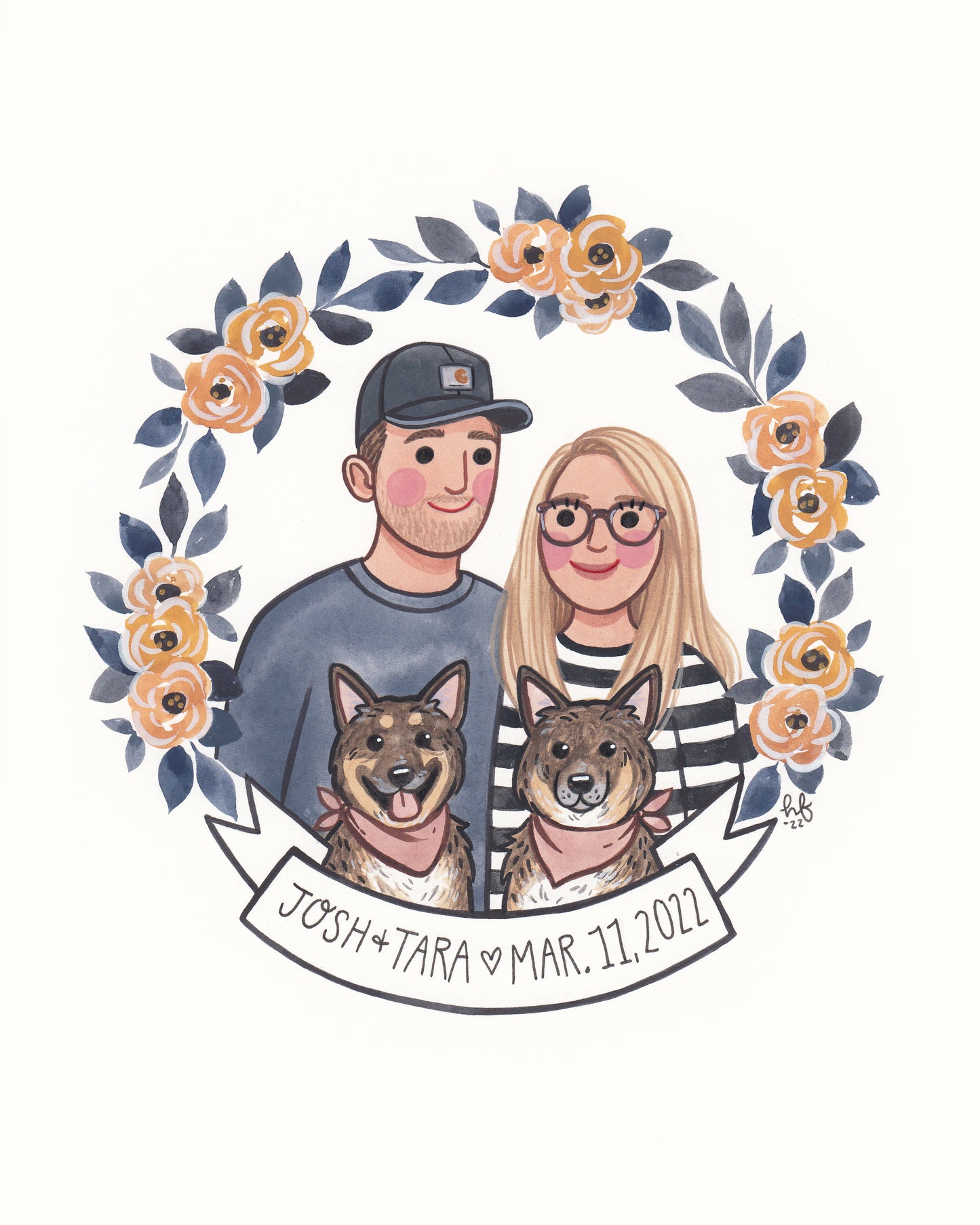Hand-Painted Custom Portrait 8x10