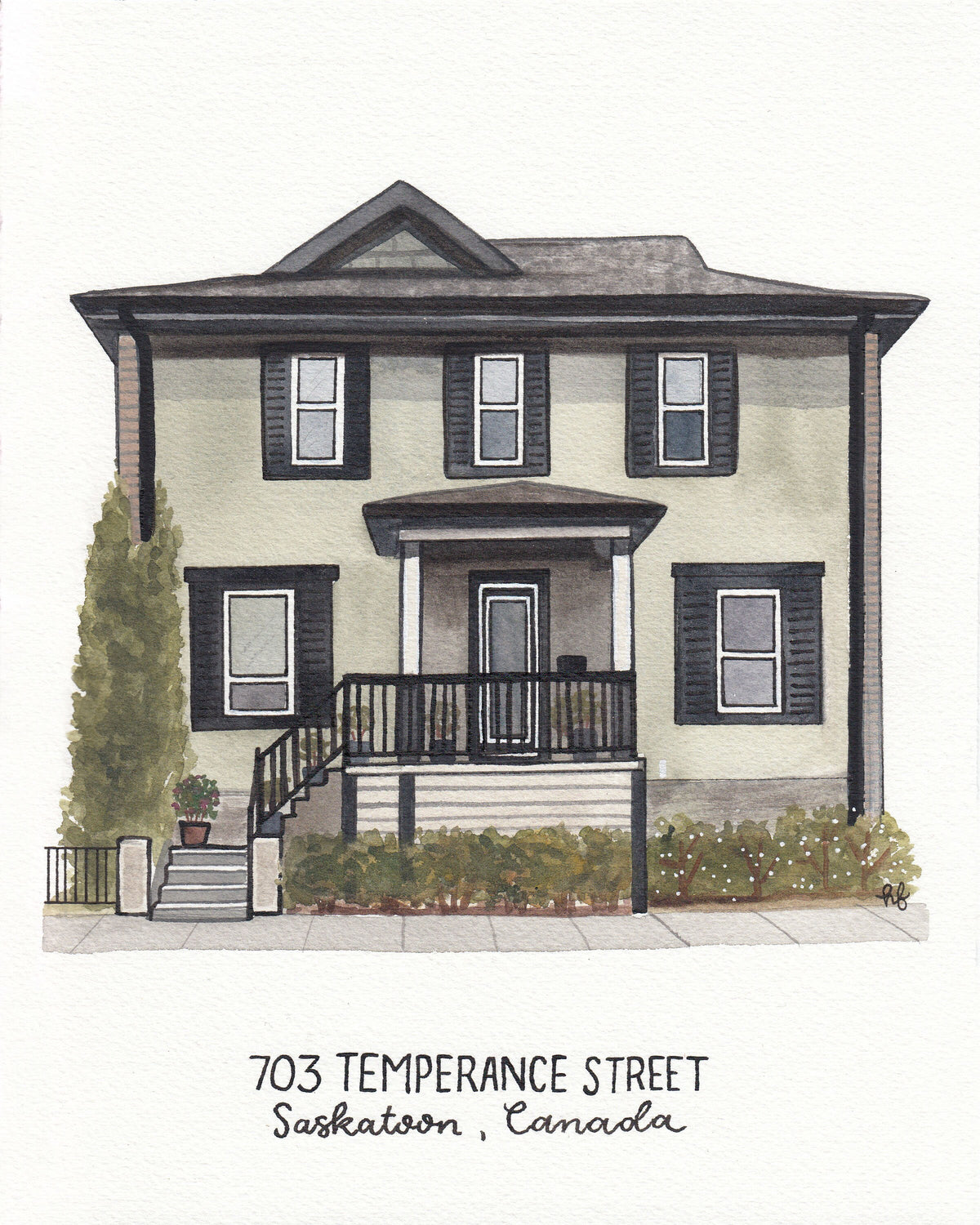 Custom House Portrait Hand-Painted