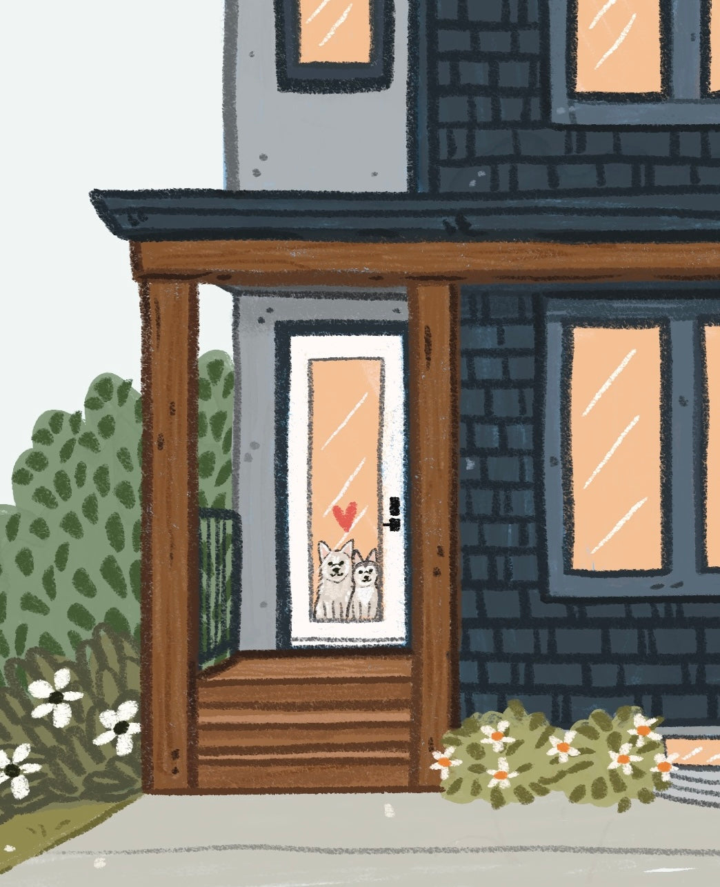 Digital Front Window Pet Portrait