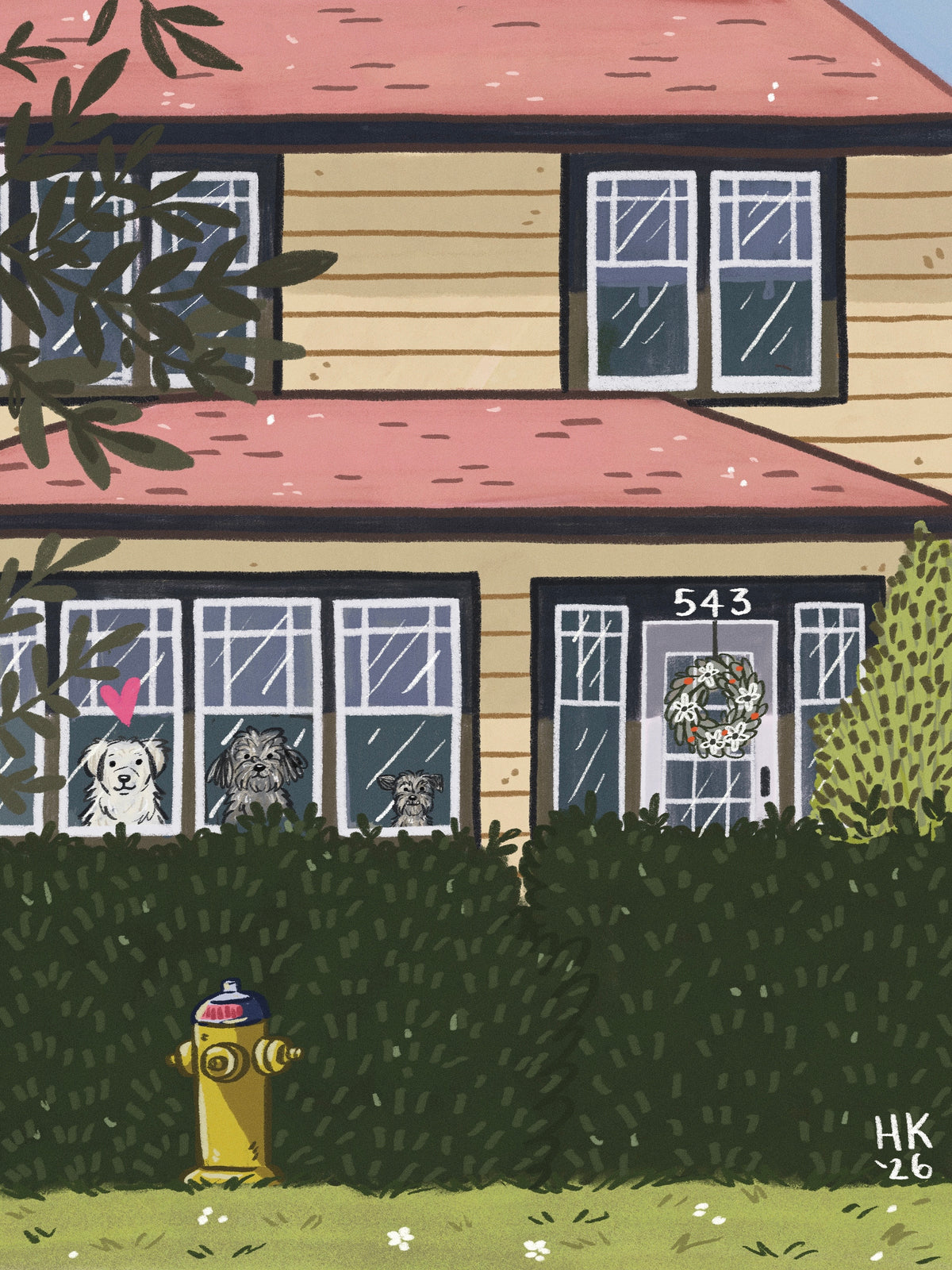 Digital Front Window Pet Portrait