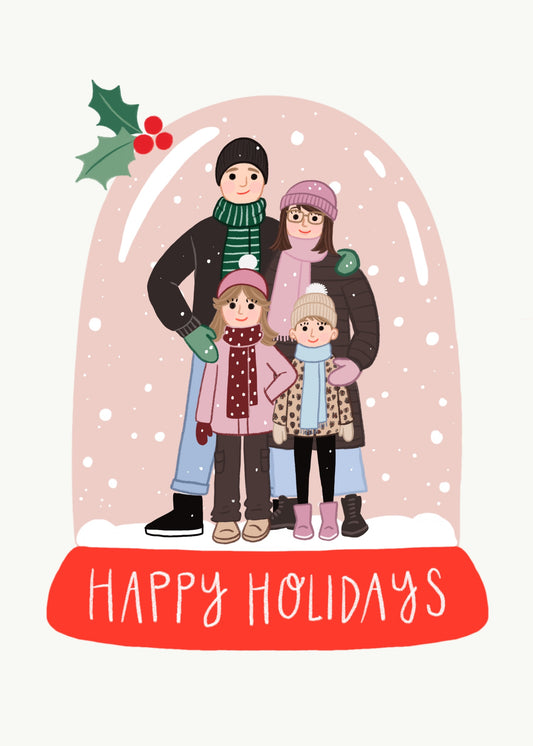 Custom Holiday Card Design-Digital Portrait