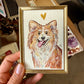 Pet Portrait with Mystery Brass Frame