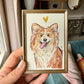 Pet Portrait with Mystery Brass Frame