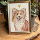 Pet Portrait with Mystery Brass Frame