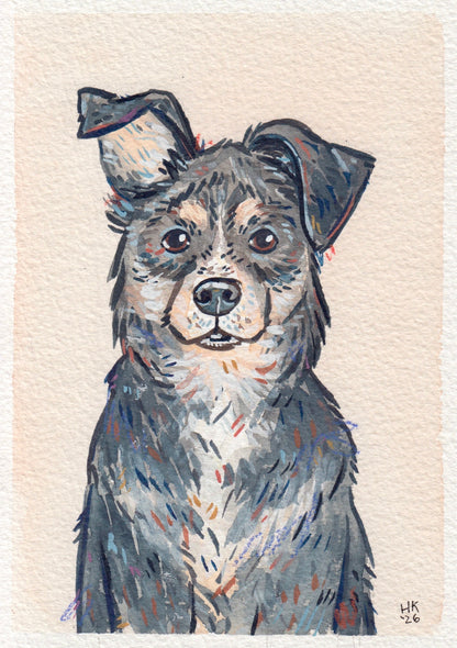 Custom Super Mini Pet Portrait 2x3